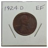 1924-D Lincoln cent XF