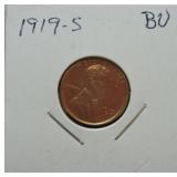 1919-S Lincoln cent BU