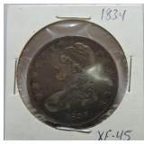 1834 Bust half XF45