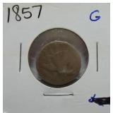 1857 Flying Eagle cent, G