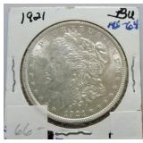 1921 Morgan dollar BU