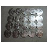 Lot of 20 - 2002 silver Eagles