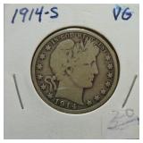 1914-S Barber half VG