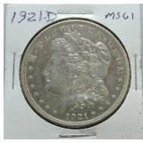 1921-D Morgan dollar