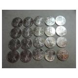 Lot of 20 silver Eagles, mixed