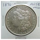 1896-O Morgan dollar AU