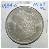 1884-O Morgan dollar MS64PL