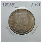 1895 Barber half AU55
