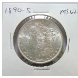 1890-S  Morgan dollar MS62