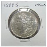 1888-S Morgan dollar MS65