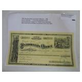 1881 Nevada State Controllers Warrant