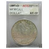 1897-O Morgan dollar ACG AU55