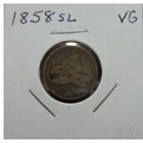 1858 Flying Eagle cent VG, small letters