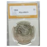 1904 Morgan dollar PGA MS63+