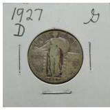 1927-D Standing Liberty quarter G