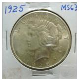 1925 Peace dollar MS63