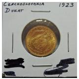 1923 Czechoslovakia Dukat gold