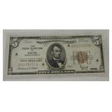 1929 $5 National Currency The Federal