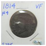 1814 Large cent, VF