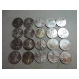 Lot of 20 silver Eagles, mixed