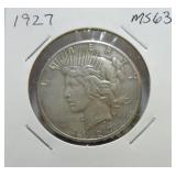 1927 Peace dollar