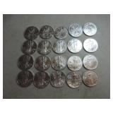 Lot of 20 - 1997 silver Eagles