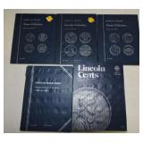 Lot of coin albums: 4 - 1909-40 Lincoln cents,