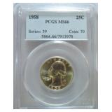 1958 Washington quarter PCGS MS66