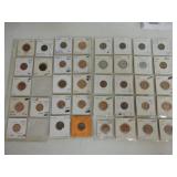 Lot of 38 Lincoln wheat cents, many BU