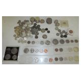 US coin lot: 161 silver dimes, 19 Jefferson war