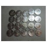 Lot of 20 - 1997 silver Eagles