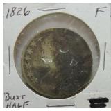 1826 Bust half F