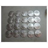 Lot of 20 - 2010 silver Eagles