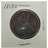 1858-O Liberty Seated half