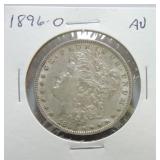 1896-O Morgan dollar