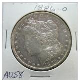 1886-O Morgan dollar AU58