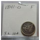 1841-O Liberty Seated dime F