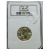 1946 Washington quarter NGC MS65