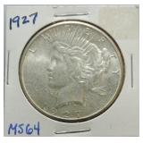 1927 Peace dollar MS64