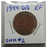 1944-D/S Lincoln cent EF