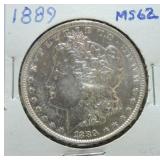 1889 Morgan dollar MS62