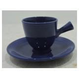 Vintage Fiesta demitasse cup & saucer, cobalt