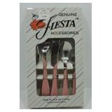Fiesta Post 86 rose 5 pc flatware place setting,