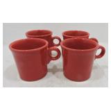 Fiesta Post 86 scarlet lot of 4 mugs
