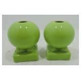 Fiesta Post 86 pair round candle sticks,