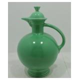 Vintage Fiesta carafe, green, nick to rim of lid