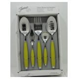 Fiesta Post 86 5 pc hostess set, lemongrass, NIB