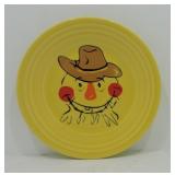 Fiesta Post 86 sunflower 9" plate with scarecrow
