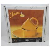 Fiesta Post 86 marigold 3 pc place setting, NIB