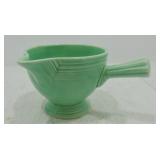 Vintage Fiesta stick handled creamer, green